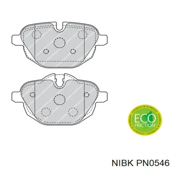 Купить PN0546 Nibk Колодки тормозные задние, дисковые