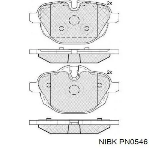 Задние тормозные колодки PN0546 Nibk