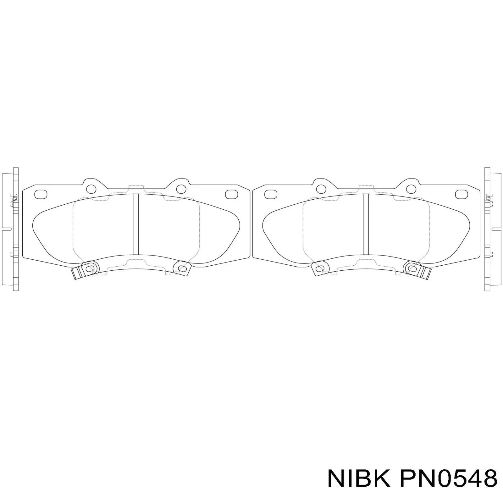 Передние тормозные колодки PN0548 Nibk