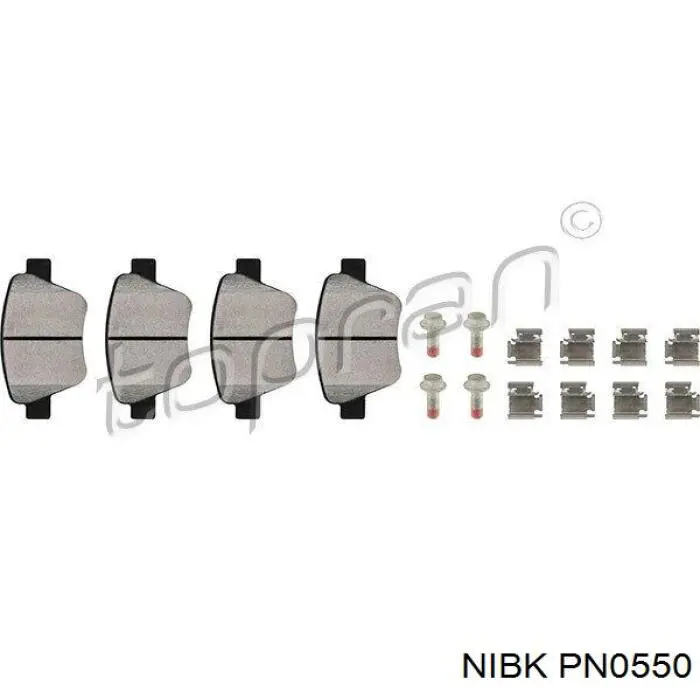 PN0550 Nibk Колодки тормозные дисковые комплект