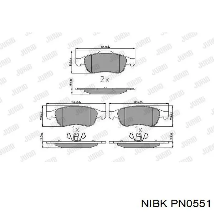 PN0551 Nibk Колодки передние