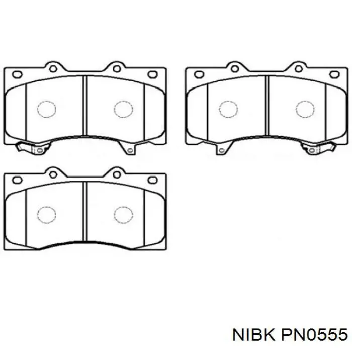 Колодки тормозные передние дисковые Nibk PN0555