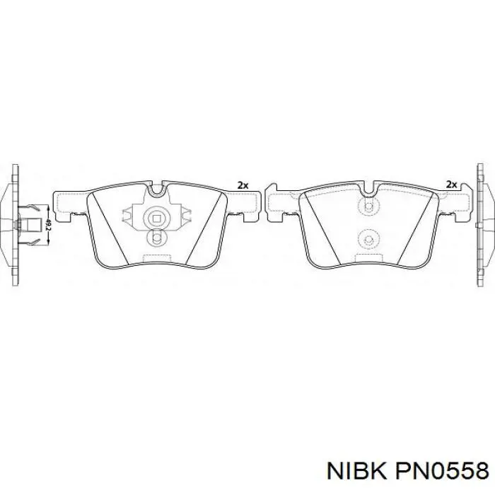 Передние тормозные колодки PN0558 Nibk