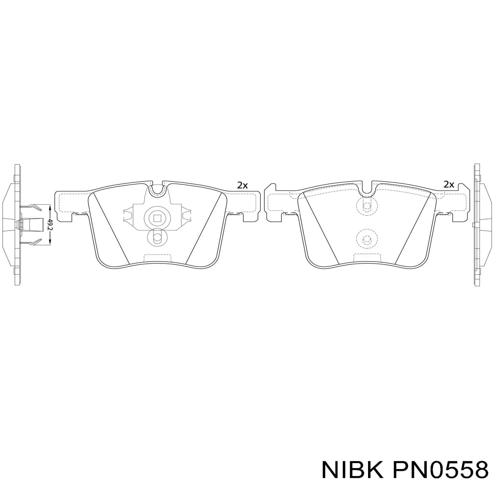 PN0558 Nibk Колодки передние