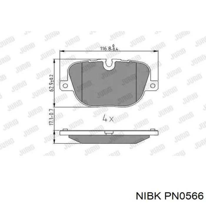Задние тормозные колодки PN0566 Nibk