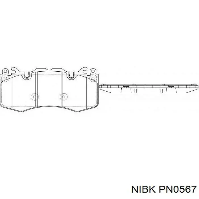 Передние тормозные колодки PN0567 Nibk