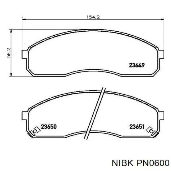 Колодки Nibk PN0600 цена, от 22.65 USD