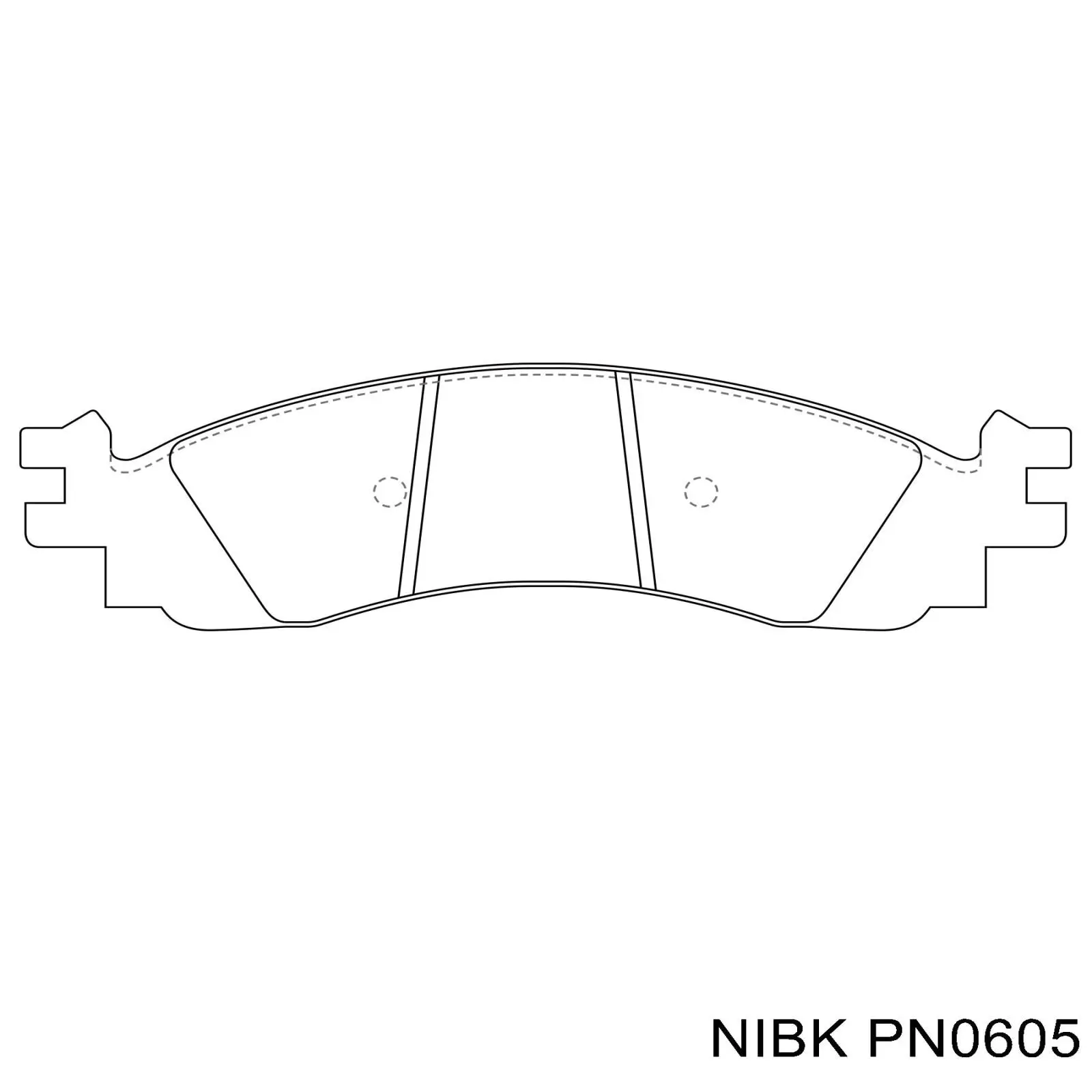 Передние тормозные колодки PN0605 Nibk