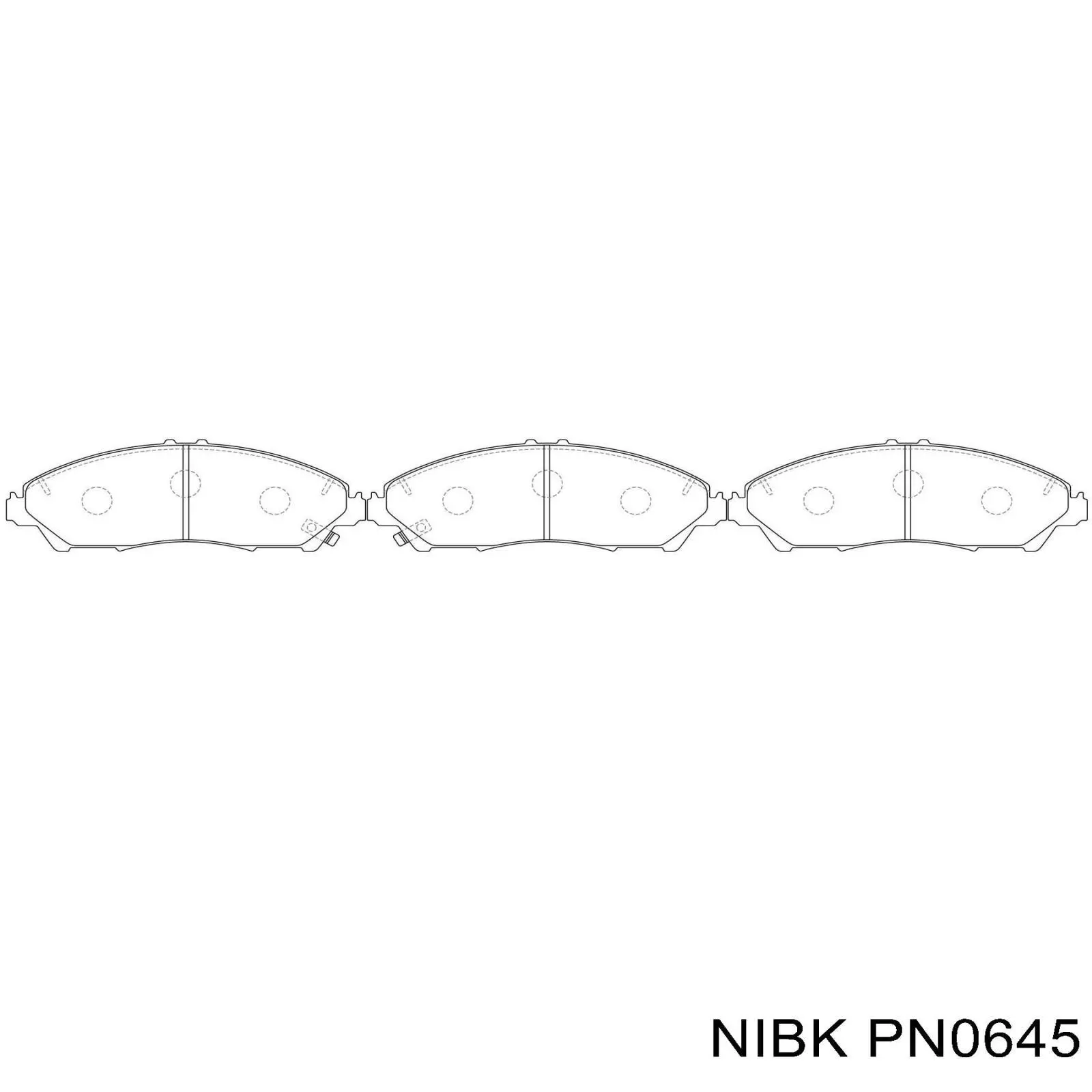 Передние тормозные колодки PN0645 Nibk