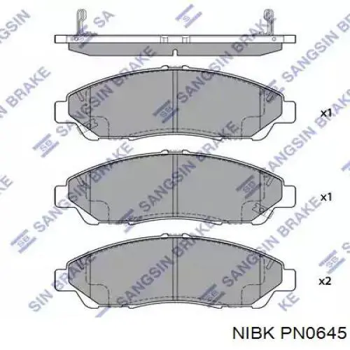 Купить PN0645 Nibk Колодки тормозные