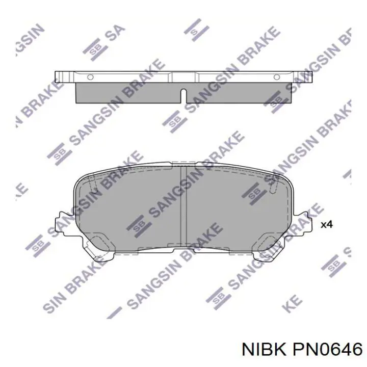 SP1996 Sangsin Колодки тормозные дисковые комплект