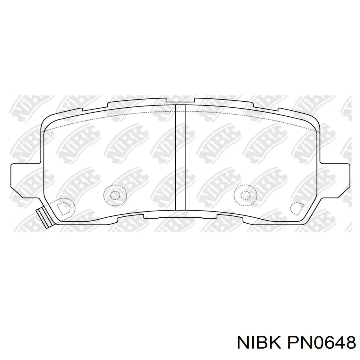 Задние тормозные колодки PN0648 Nibk