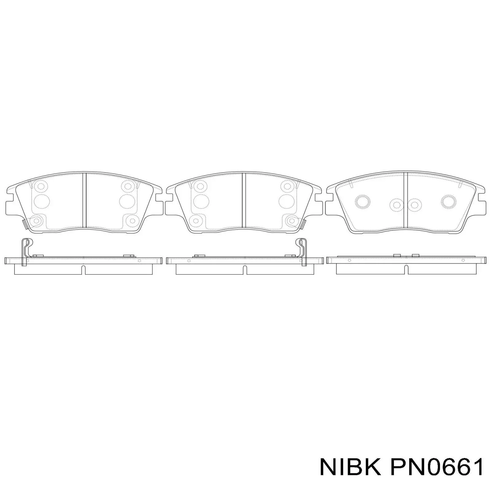 Передние тормозные колодки PN0661 Nibk