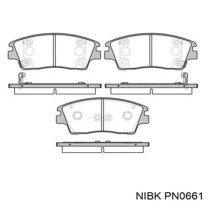 Колодки Nibk PN0661 цена, от 26.61 USD