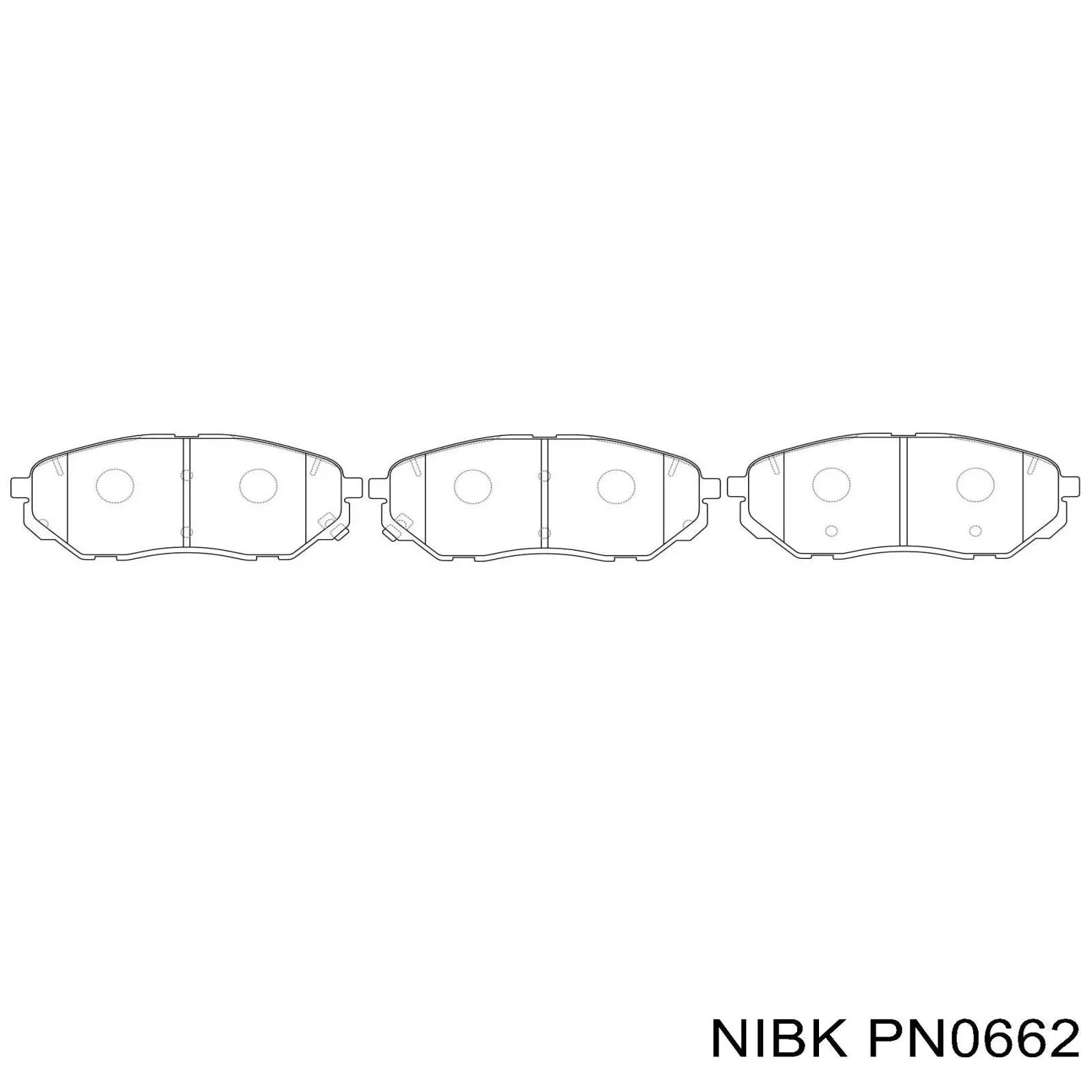 Передние тормозные колодки PN0662 Nibk