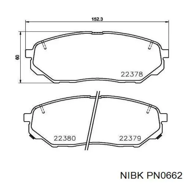 PN0662 Nibk Колодки передние