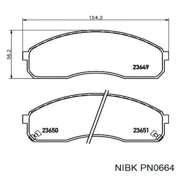 Купить PN0664 Nibk Колодки тормозные