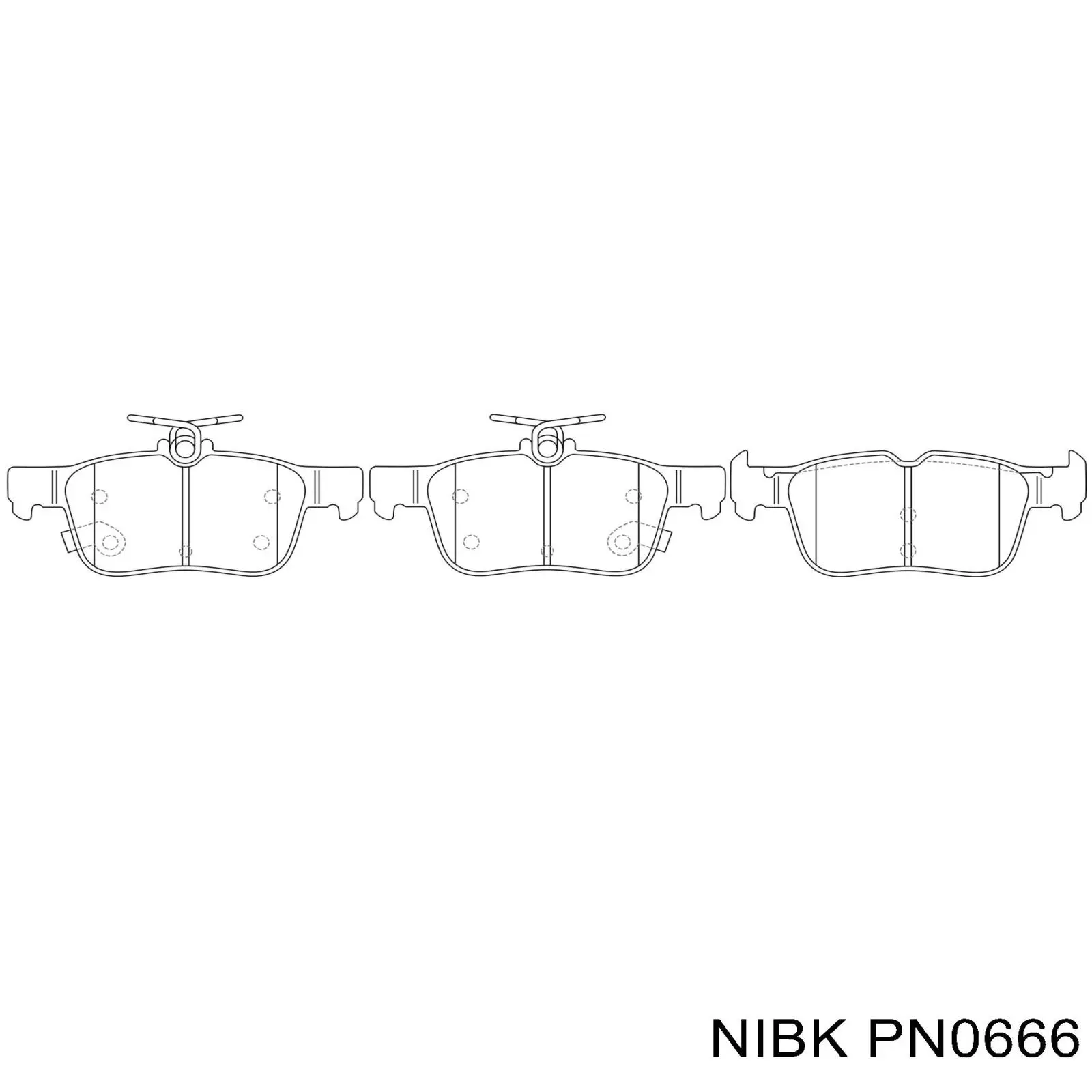 Купить PN0666 Nibk Колодки тормозные задние, дисковые