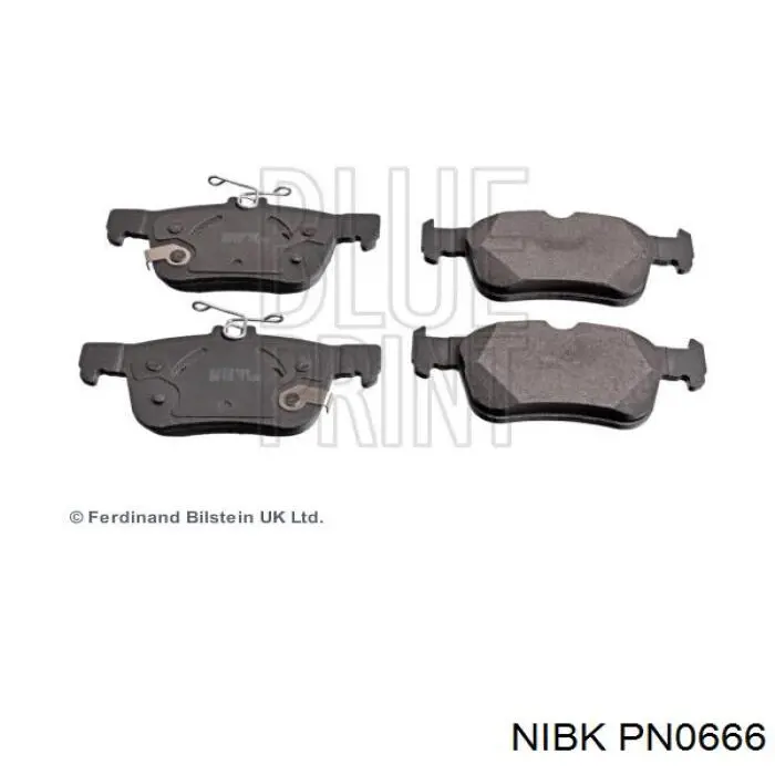 Задние тормозные колодки PN0666 Nibk