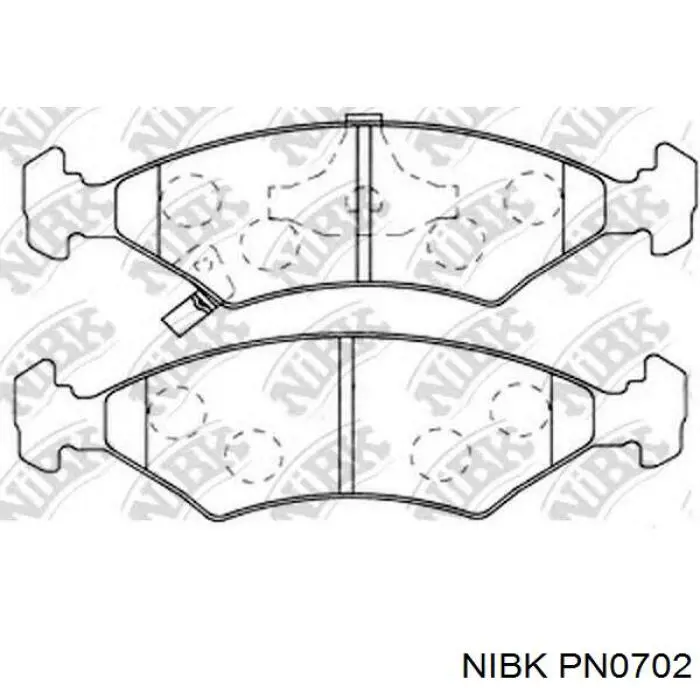Передние тормозные колодки PN0702 Nibk
