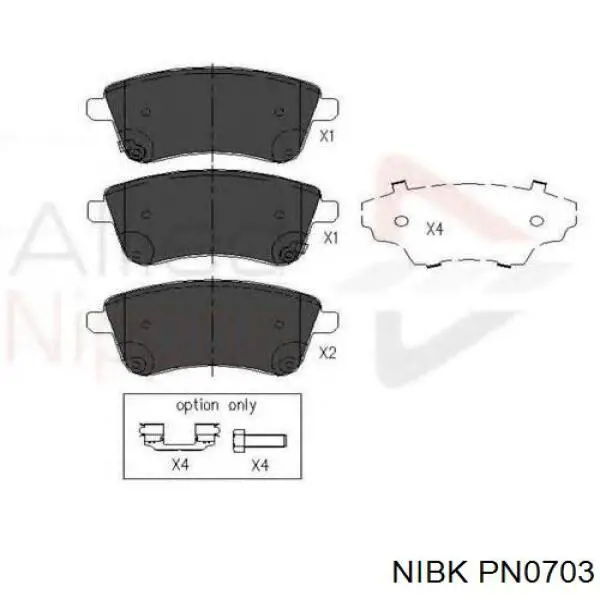Тормозные колодки Nibk PN0703