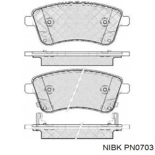 Передние тормозные колодки PN0703 Nibk