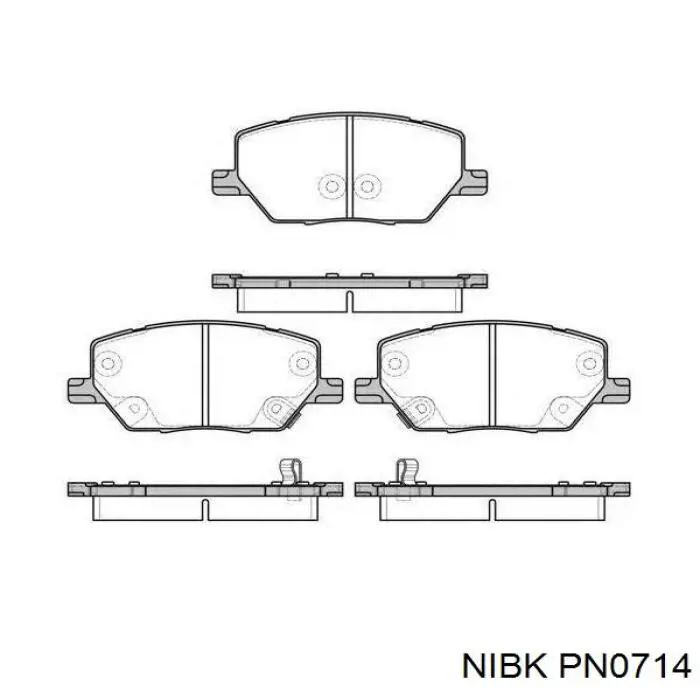 Колодки Nibk PN0714 цена, от 40.33 USD