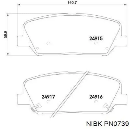 PN0739 Nibk Колодки передние