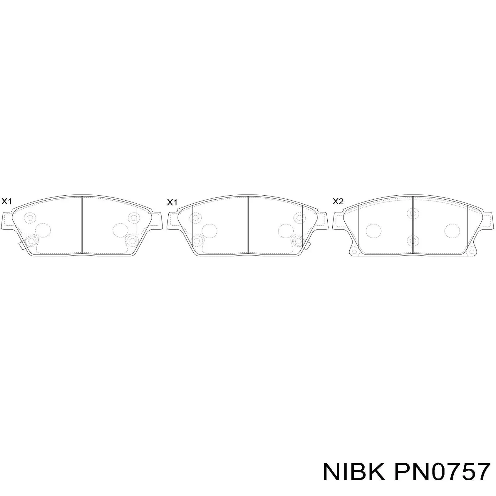 Передние тормозные колодки PN0757 Nibk