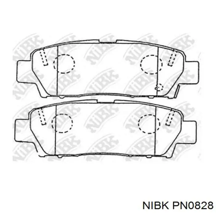 Передние тормозные колодки PN0828 Nibk