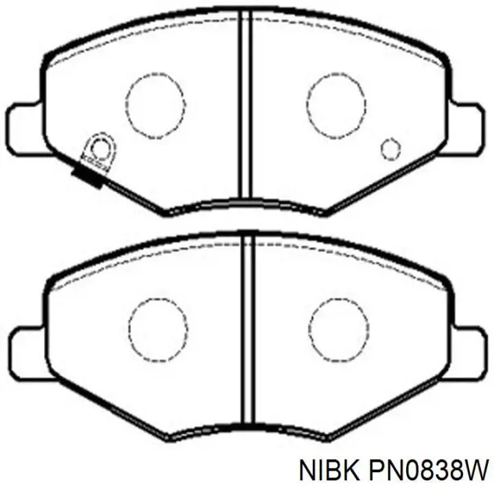 PN0838W Nibk Колодки передние