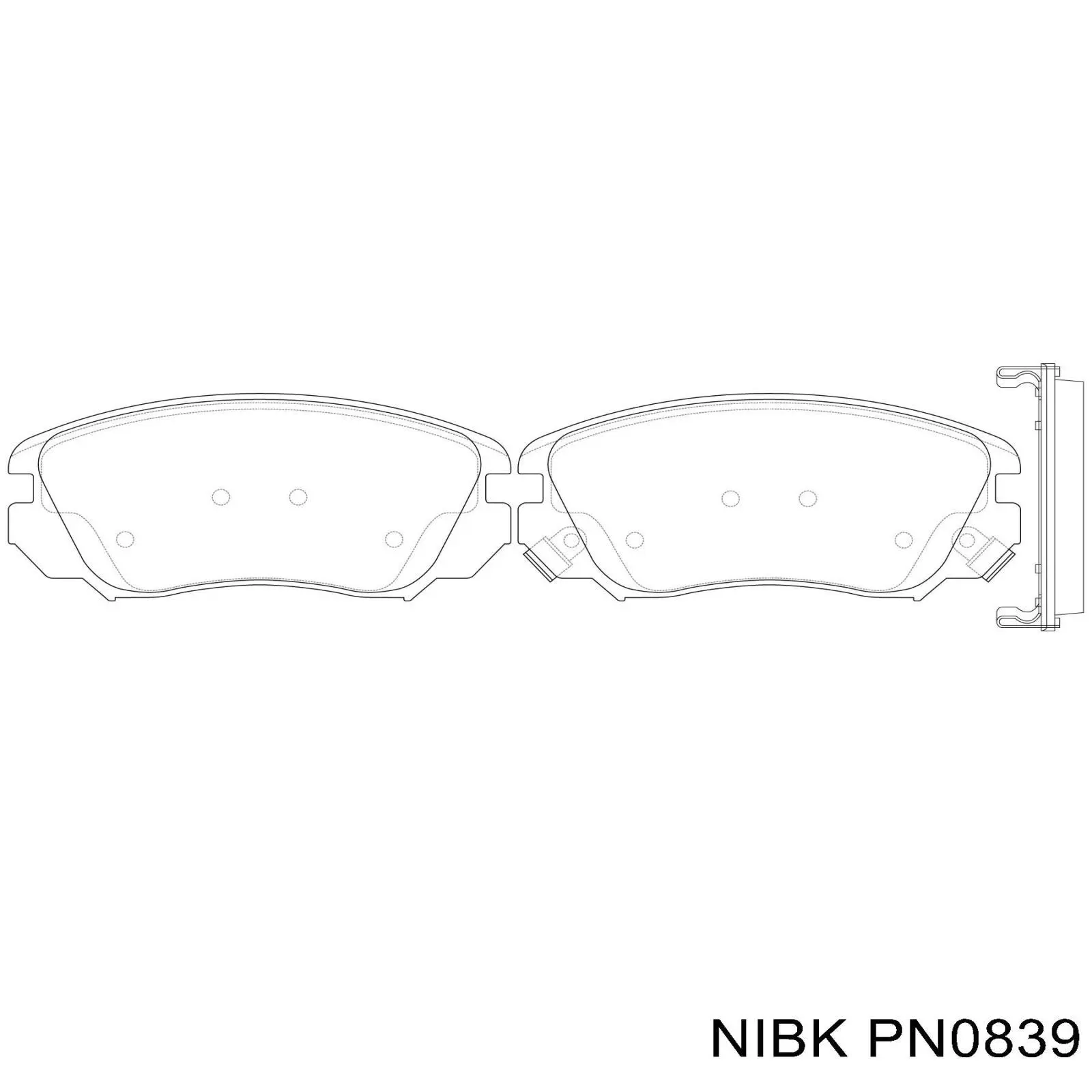 Купить PN0839 Nibk Колодки тормозные