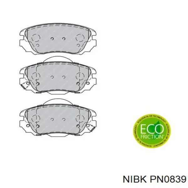PN0839 Nibk Колодки передние