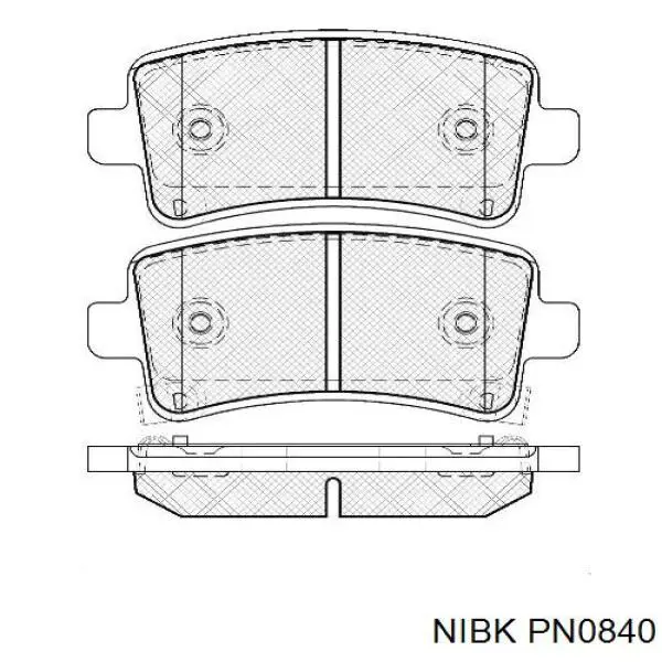 Задние тормозные колодки PN0840 Nibk