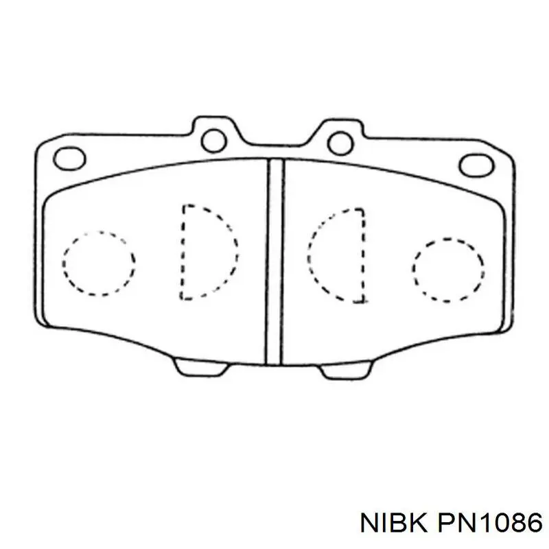 Купить PN1086 Nibk Колодки тормозные