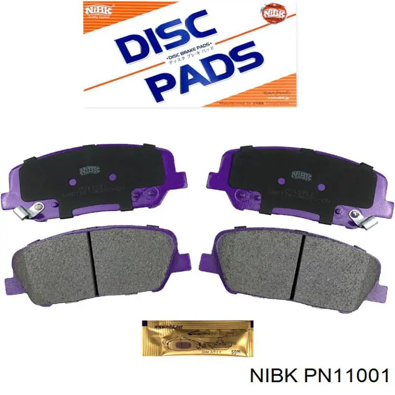 PN11001 Nibk колодки тормозные передние дисковые