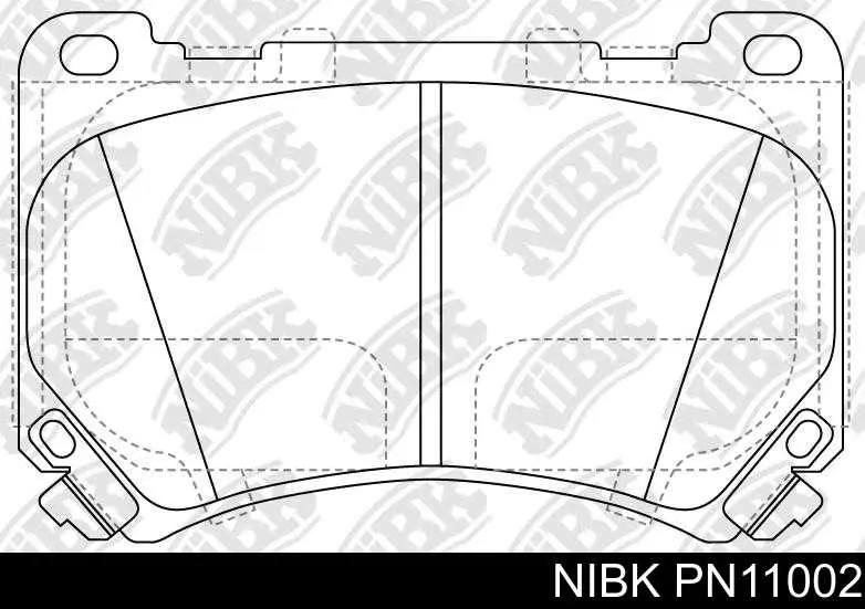 Передние тормозные колодки PN11002 Nibk