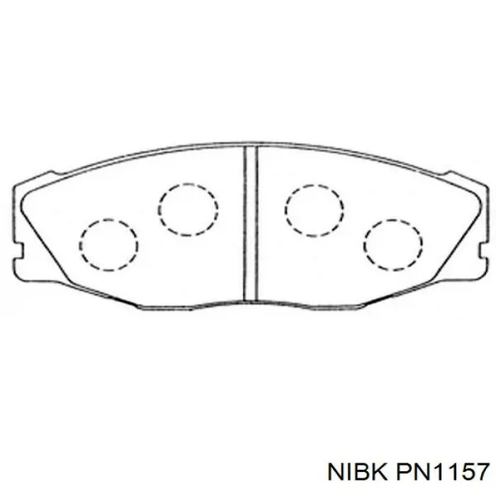 Передние тормозные колодки PN1157 Nibk