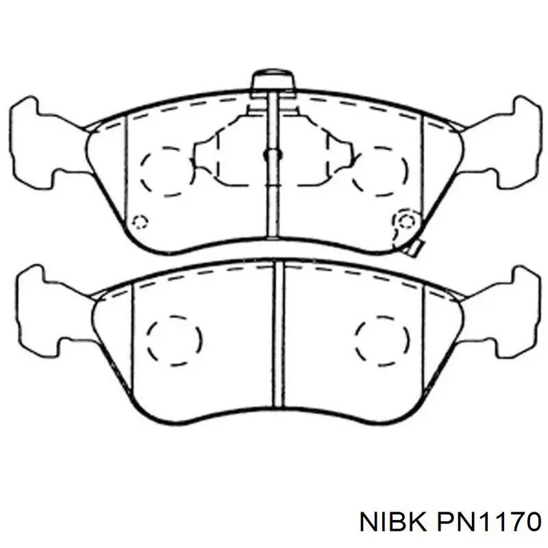 Передние тормозные колодки PN1170 Nibk