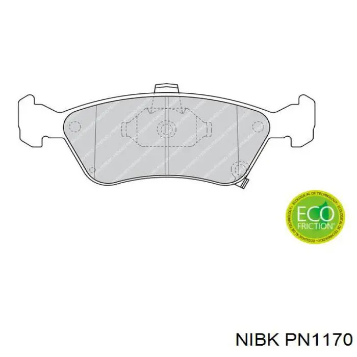 PN1170 Nibk Колодки передние