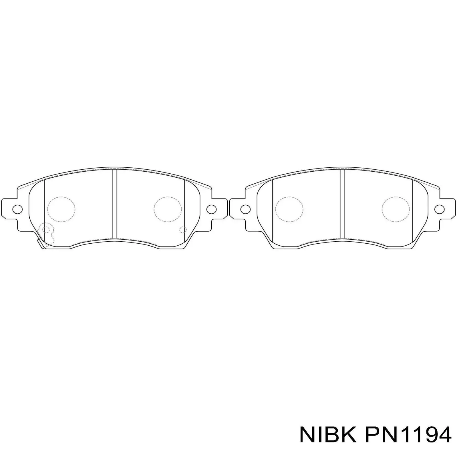 PN1194 Nibk Колодки передние