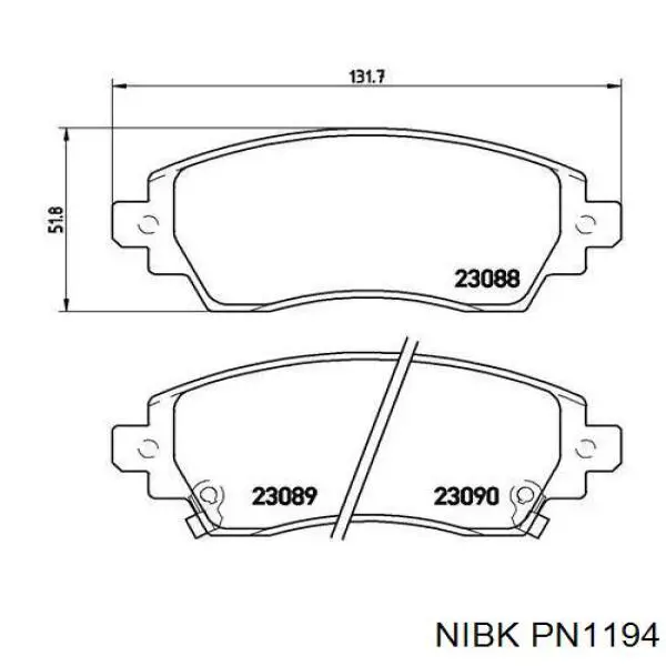 Колодки Nibk PN1194 цена, от 19.00 USD