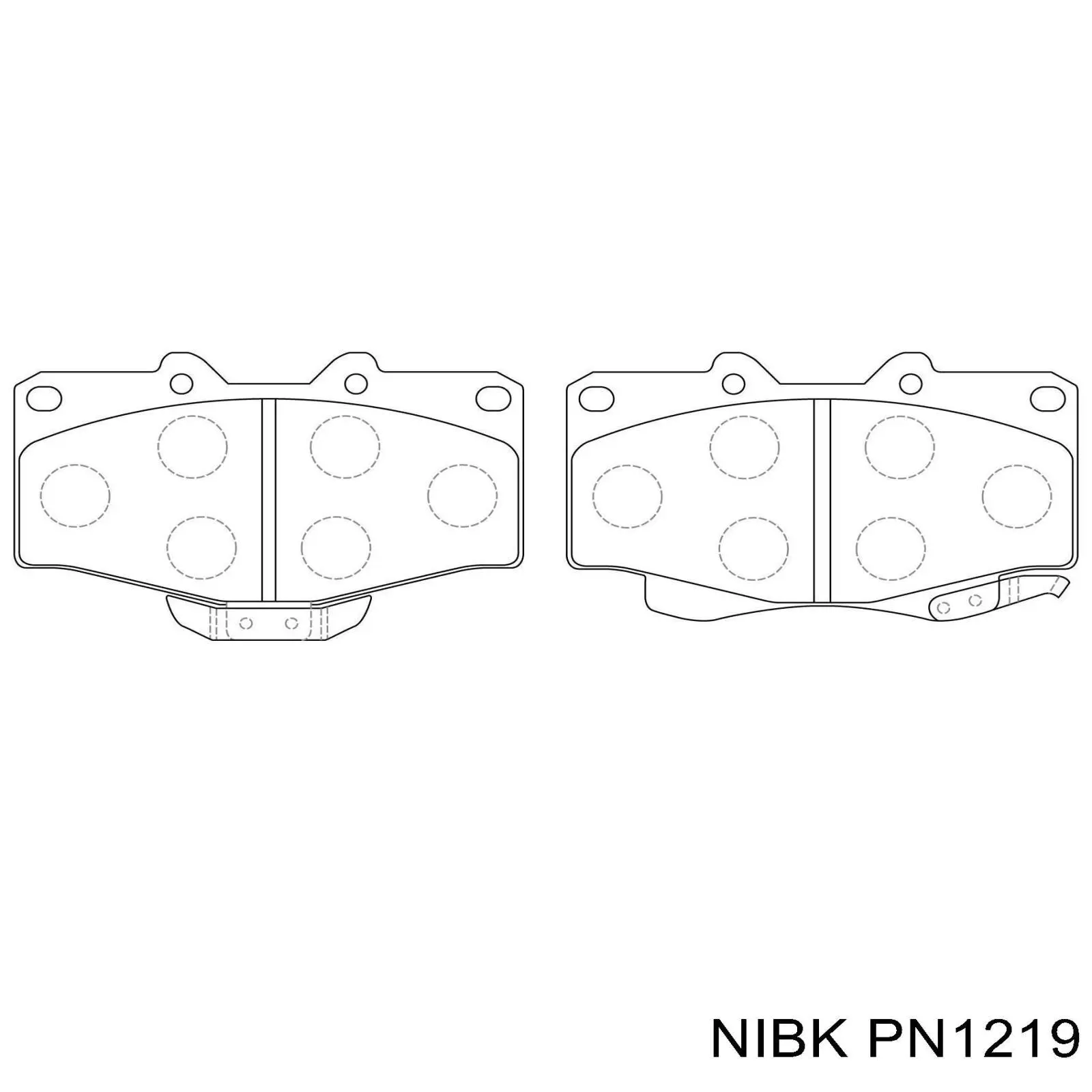 Передние тормозные колодки PN1219 Nibk