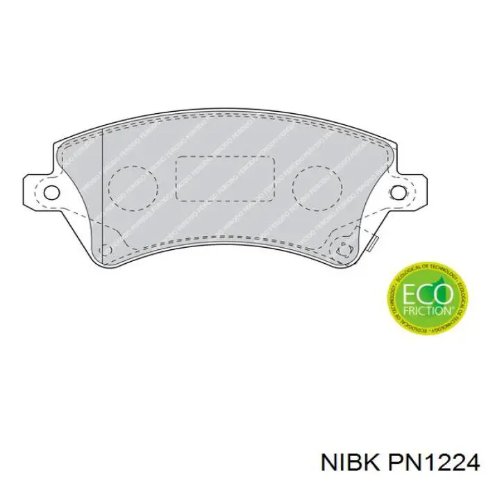 Купить PN1224 Nibk Колодки тормозные