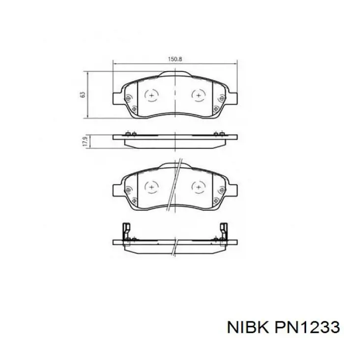 Колодки Nibk PN1233 цена, от 25.19 USD