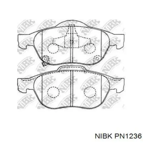 Купить PN1236 Nibk Колодки тормозные