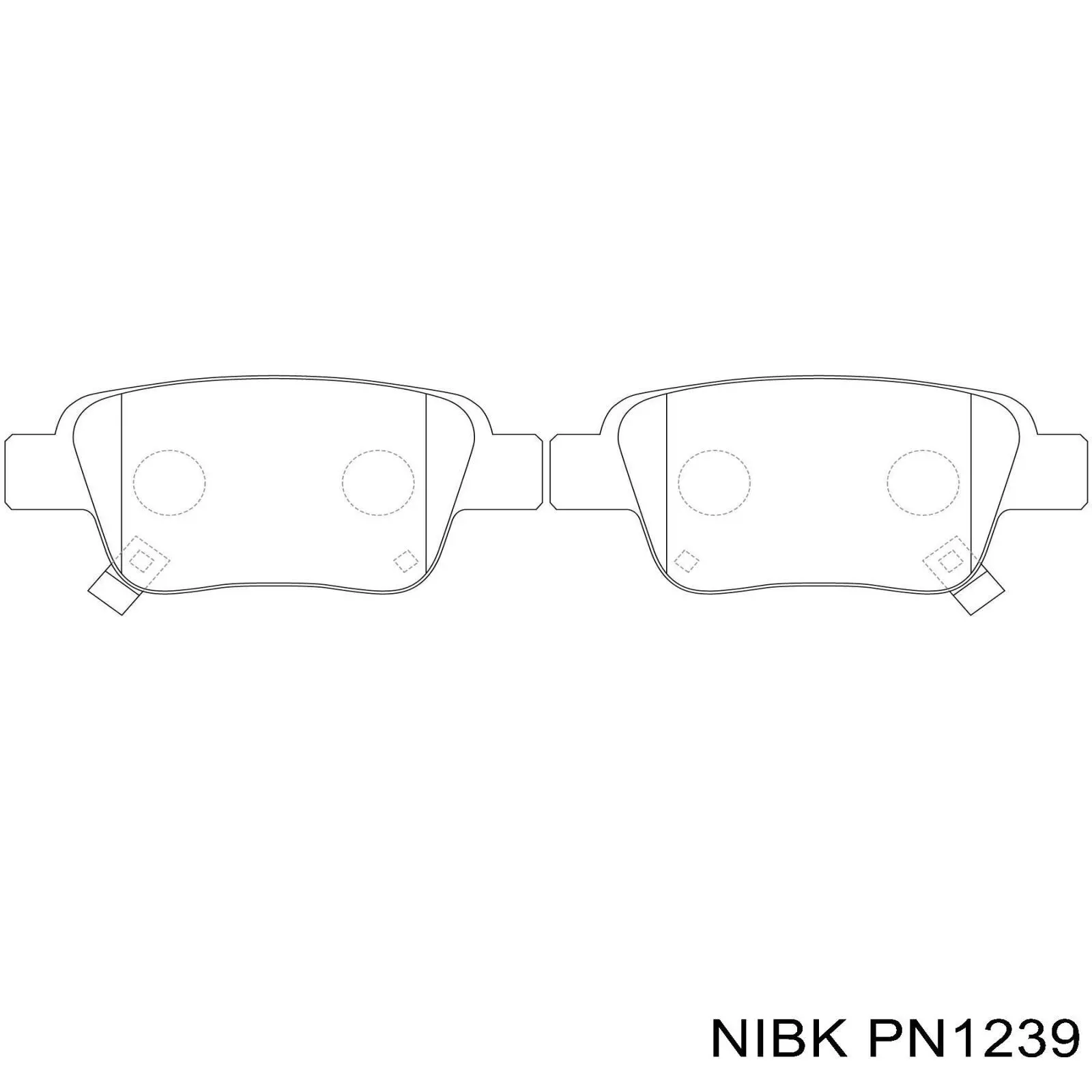 PN1239 Nibk Колодки тормозные дисковые комплект