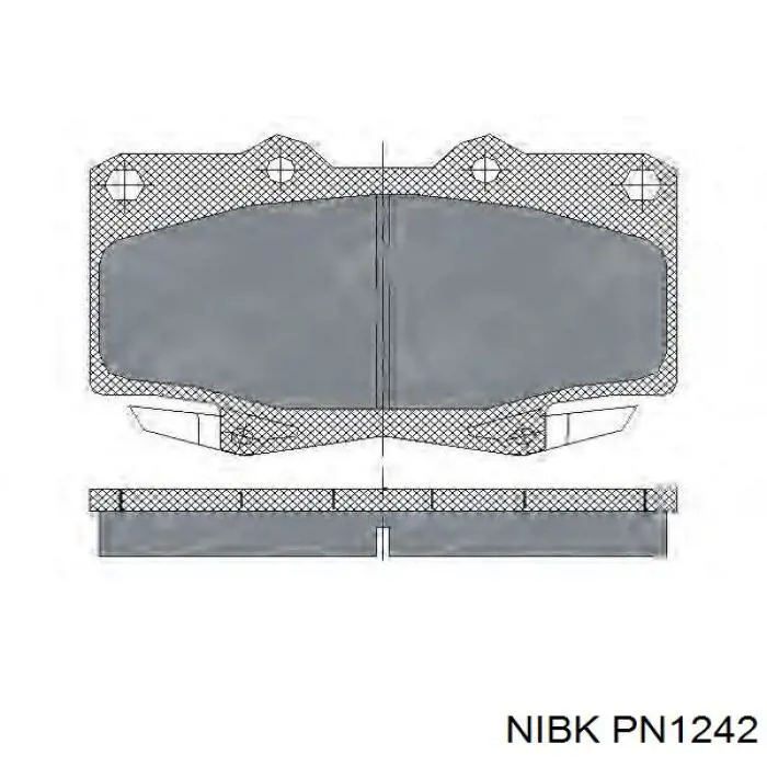 Передние тормозные колодки PN1242 Nibk