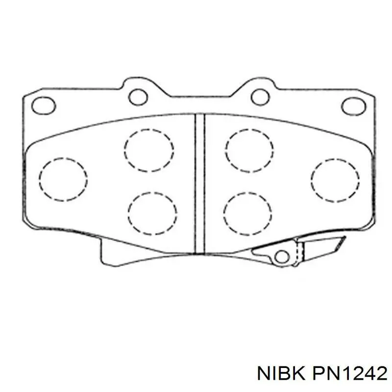 PN1242 Nibk колодки тормозные передние дисковые