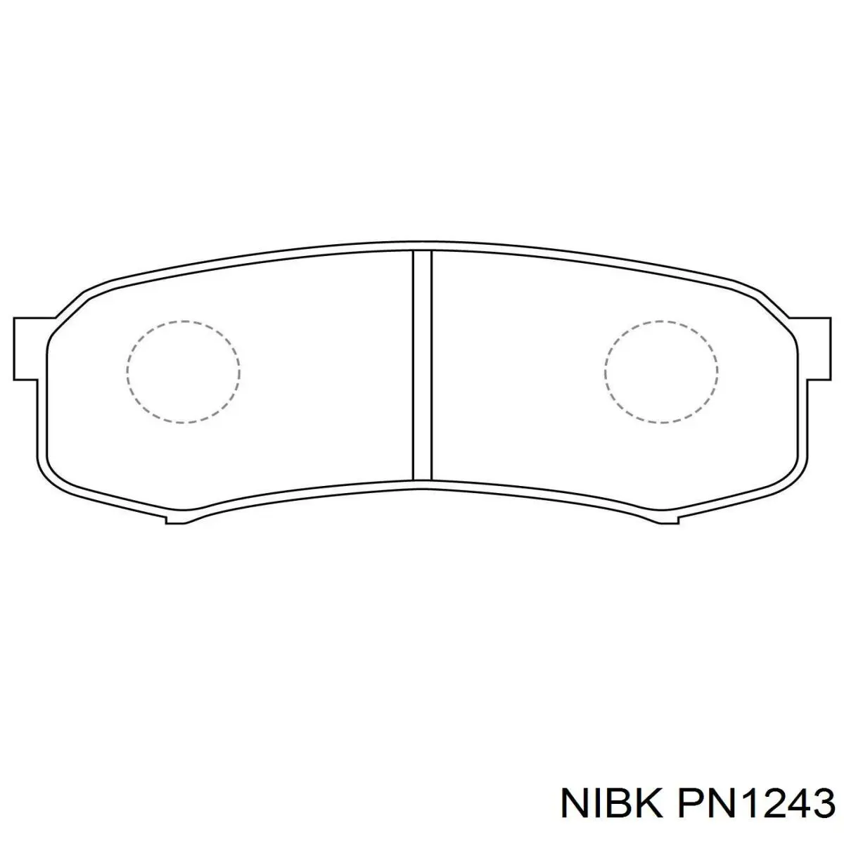PN1243 Nibk Колодки тормозные дисковые комплект